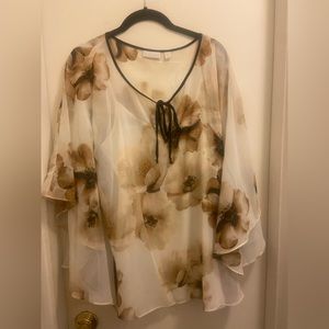 NY and co floral blouse size XS
